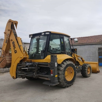 Low Working Hours Backhoe Loader Used Front Load Excavator SDLG B877F Original Equipment