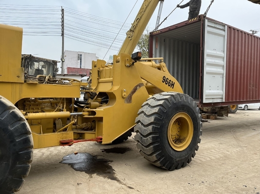 Used CAT966H Wheel Loaders with Cummins Engine and 4 Wheel Drive