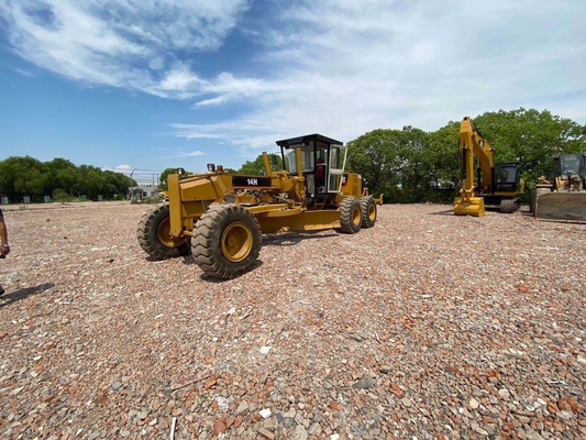 CAT140H Used Original Paint Japan EPA Engine Grader with CAT Pump and Hydraulic System