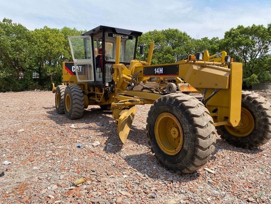 CAT140H Used Original Paint Japan EPA Engine Grader with CAT Pump and Hydraulic System