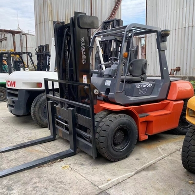 Japan Made 7ton Diesel Engine Forklift for TOYOTA FD70 Warehouse Container Secondhand