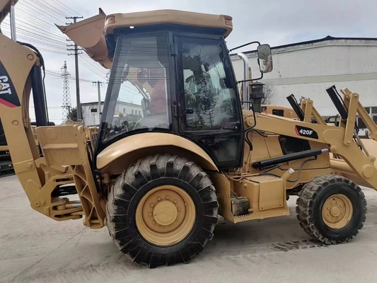 CAT 420F Backhoe Loader with Liyuan Hydraulic Valve from Japan 15Ton Operating Weight