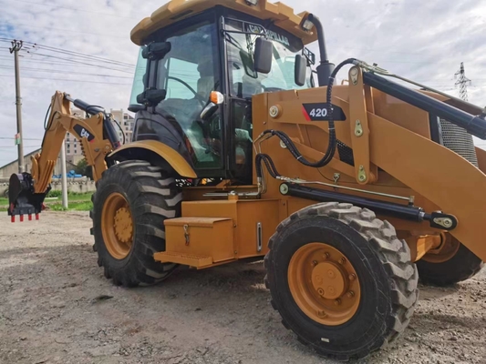 Original Japan 9TON EPA Engine cummis Hydraulic Backhoe loader CAT 420F in Shanghai