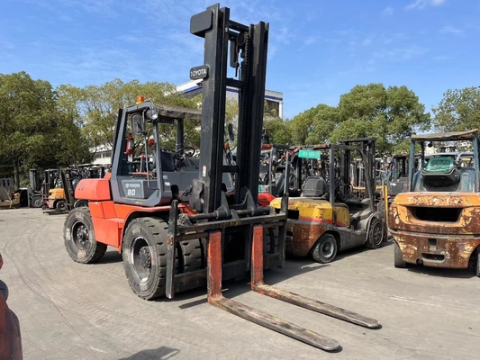 Nice Performance Japan Original TOYOTA FD80 8ton Diesel Forklift Truck for Warehouse