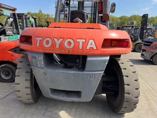 Nice Performance Japan Original TOYOTA FD80 8ton Diesel Forklift Truck for Warehouse