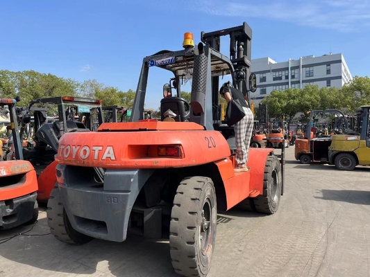 Nice Performance Japan Original TOYOTA FD80 8ton Diesel Forklift Truck for Warehouse