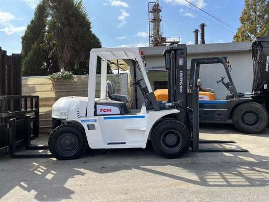 Japan Used TCM 6 Ton Diesel Forklift for Construction Original Color Weight  6000 Kg