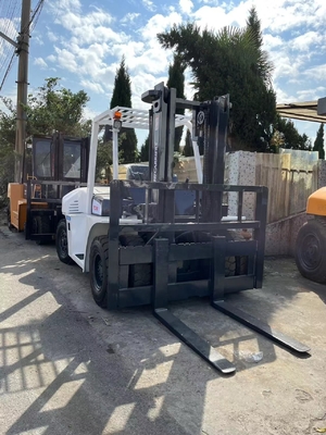 Japan Used TCM 6 Ton Diesel Forklift for Construction Original Color Weight  6000 Kg