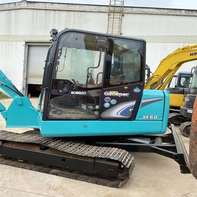 30kw Original Paint Kobelco SK60 Hydraulic Crawler Excavator 6Ton Mini Digger with Blade