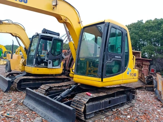 Japan Original Komatsu PC60 Excavator 6 Ton Crawler Digger with 0.35m3 Bucket