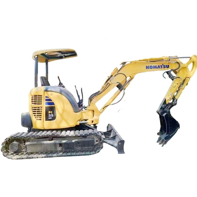 Original Color Used KOMATSU PC35 Crawler Excavator Multi Function 3500 KG High Qualit