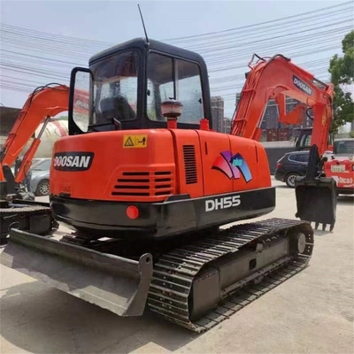Original Doosan DH55 Excavator with 0.3M³ Bucket Capacity and 5.5TON Operating Weight