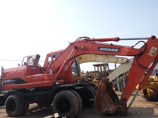 Used DOOSAN 150W-7 Wheel Excavator 15 Ton Digger with 0.7m3 Bucket Capacity