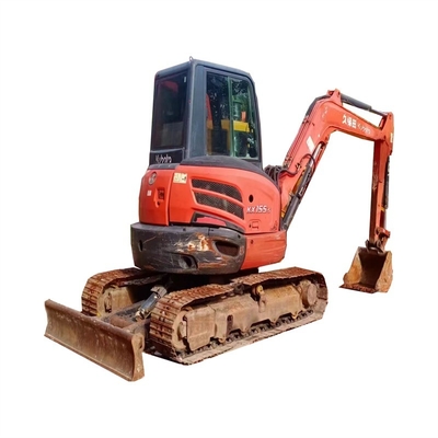 Japan Excellent Used Kubota KX155 Mini Excavator 5.5tons with Bulldozer Crawler