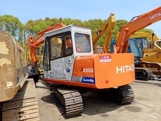 Quancai Engine HITACHI EX60 Excavator 6 Ton Crawler Digger with 0.32m3 Bucket Capacity