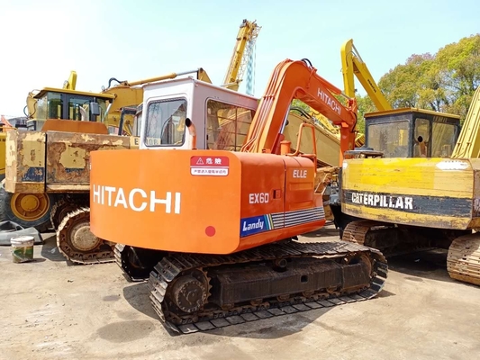 Quancai Engine HITACHI EX60 Excavator 6 Ton Crawler Digger with 0.32m3 Bucket Capacity
