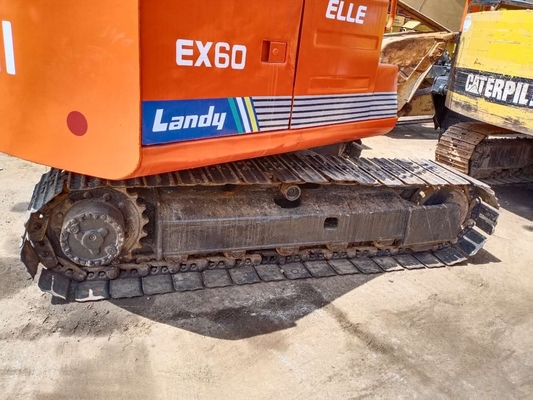 Quancai Engine HITACHI EX60 Excavator 6 Ton Crawler Digger with 0.32m3 Bucket Capacity