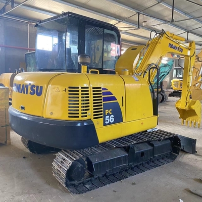 Mini Digger 5.6TON Used KOMATSU PC56 Crawler Excavator in Japan with Low Fuel Consumption