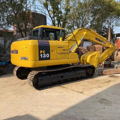 13ton Operating Weight Komatsu PC130 Excavator Imported from Japan at in Shanghai Yard
