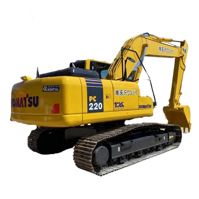 Hydraulic Crawler Digger Yellow Komatsu PC220 Excavator with Low Fuel Consumption