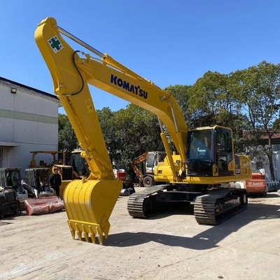 Hydraulic Crawler Digger Yellow Komatsu PC220 Excavator with Low Fuel Consumption