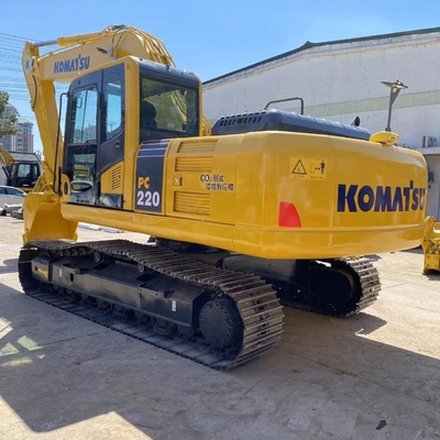 Hydraulic Crawler Digger Yellow Komatsu PC220 Excavator with Low Fuel Consumption