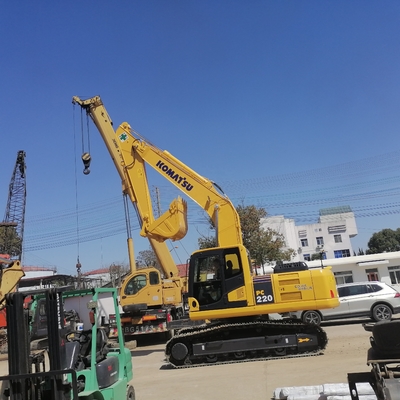 Hydraulic Crawler Digger Yellow Komatsu PC220 Excavator with Low Fuel Consumption