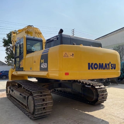 Japan Import Secondhand Komatsu PC450 Excavator Used 45Ton Digger in Shanghai Yard