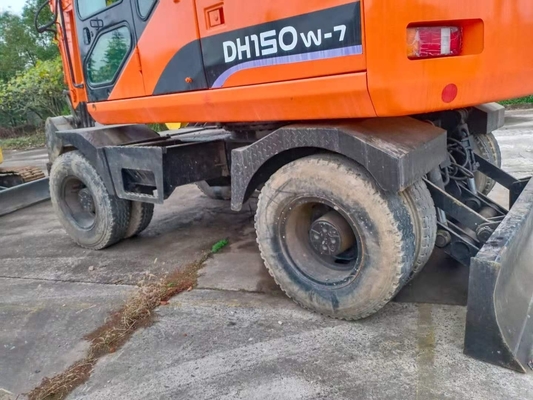 High Operating Efficiency Doosan DH150W-7 Used Tractor Excavator with Japan Engine