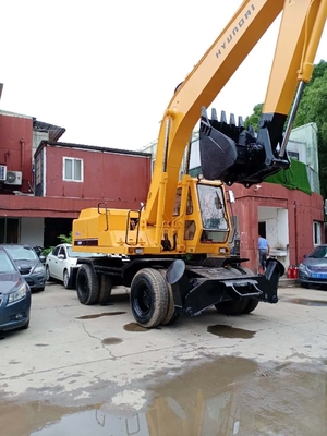 150W Used Hyundai Wheel Excavator Well-Maintained Second Hand 15 Ton Heavy Equipment