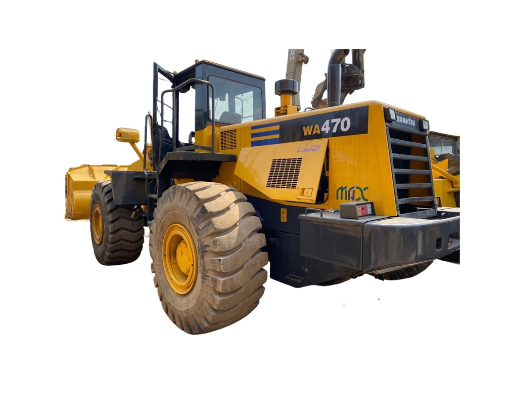 Front Loader Komatsu WA470 Wheel Loader For Construction Works Used 7TON Rated Load