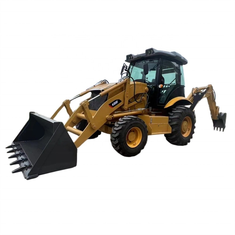 Secondhand Original Japan Backhoe Loader Used Caterpillar CAT 420F for Heavy-Duty Work