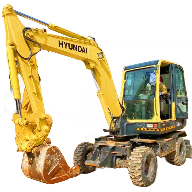 Used Digger Hyundai 60W-9 with Original Paint and Fully Hydraulic System in Good Condition