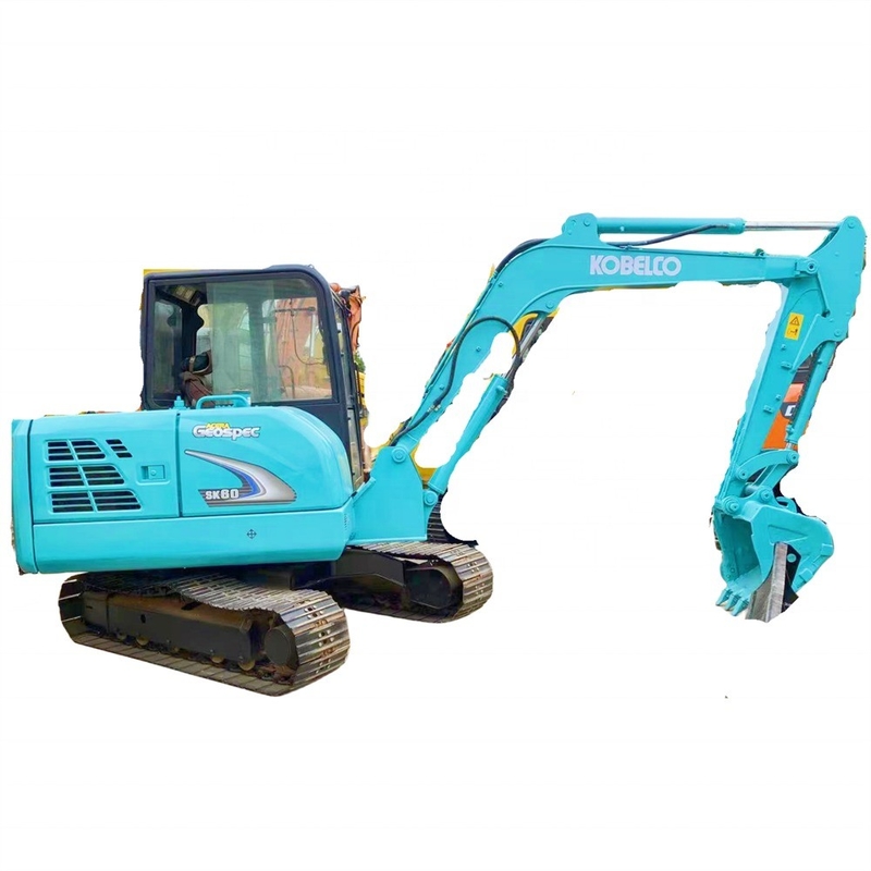 30kw Original Paint Kobelco SK60 Hydraulic Crawler Excavator 6Ton Mini Digger with Blade