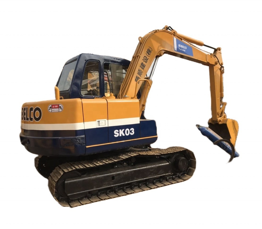 Original Color Used KOBELCO SK03 Excavator Digger with Low Working Hours in Shanghai